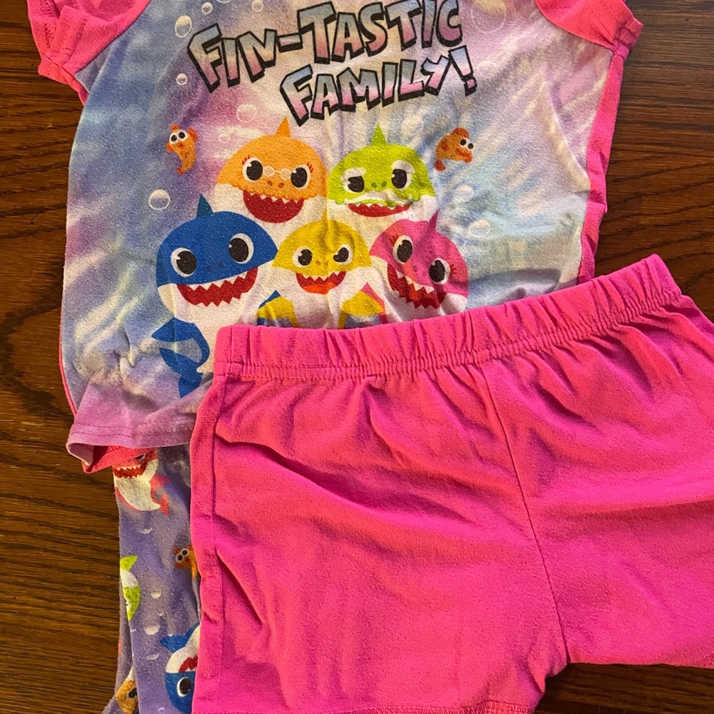 Three pair of Baby Shark PJs